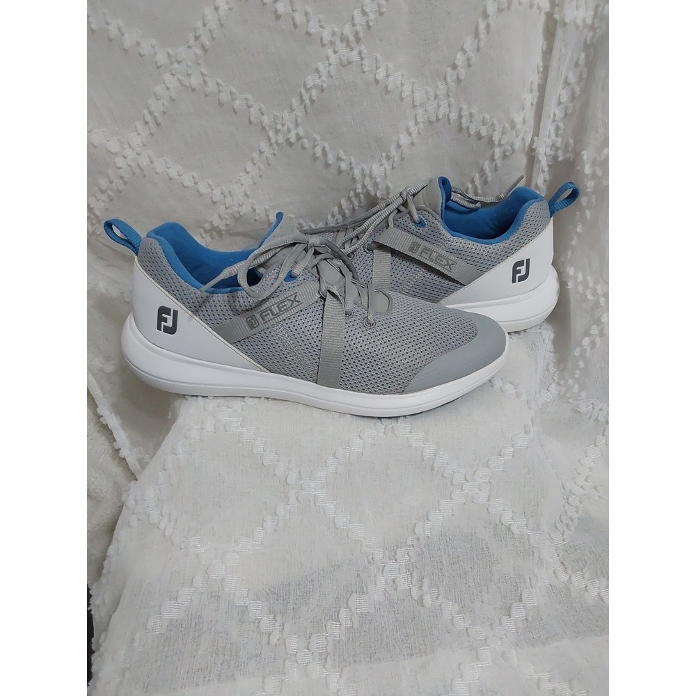 FootJoy Flex Womens Golf Shoes Grey Blue Mesh Spikeless Sneakers 95727 Size 10 M